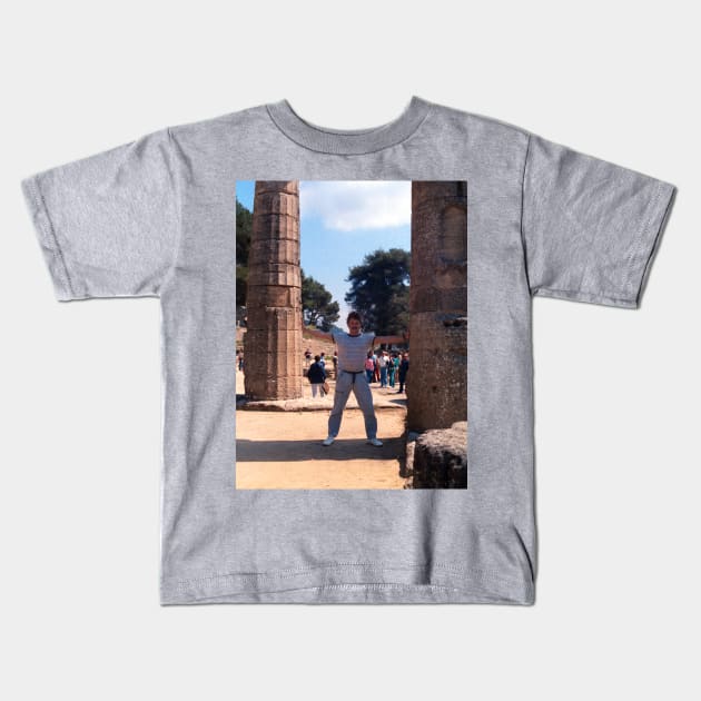 Knossos, Crete, Portrait of the artist Kids T-Shirt by JonDelorme